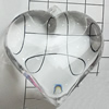 Transparent Acrylic Pendant, Heart 50x51mm Hole:3mm, Sold by Bag 