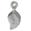 Transparent Acrylic Pendant, Leaf 25x11mm Hole:3mm Sold by Bag 