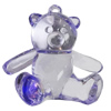 Transparent Acrylic Pendant, Bear 56x51mm Hole:3mm, Sold by Bag 