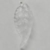 Transparent Acrylic Pendant, Leaf 22x10mm Hole:1mm Sold by Bag 
