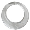 Transparent Acrylic Pendant, Donut Outside diameter:51mm Inside diameter:33mm Hole:1.5mm, Sold by Bag 