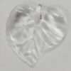 Transparent Acrylic Pendant, Leaf 15x15mm Hole:1mm Sold by Bag 