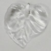 Transparent Acrylic Pendant, Leaf 15x15mm Hole:1mm Sold by Bag 