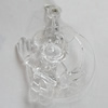 Transparent Acrylic Pendant, Aniaml 41x33mm Hole:2.5mm, Sold by Bag 