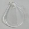 Transparent Acrylic Pendant, Leaf 17x13mm Hole:1.5mm Sold by Bag 