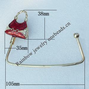 Zinc Alloy Purse Hanger, Lead-free, 35x38mm, Sold by PC