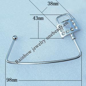 Zinc Alloy Purse Hanger, Lead-free, 43x28mm, Sold by PC