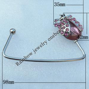 Zinc Alloy Purse Hanger, Lead-free, 35x42mm, Sold by PC