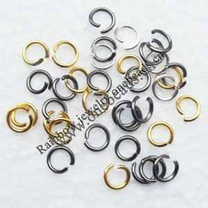  Iron Jumprings Pb-free Split Ring 6x0.6mm Sold by KG  