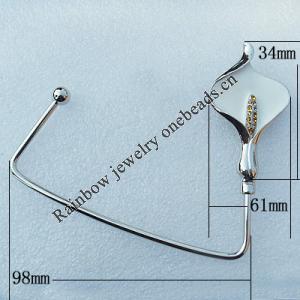 Zinc Alloy Purse Hanger, Lead-free, 61x34mm, Sold by PC