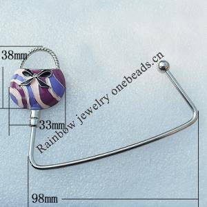 Zinc Alloy Purse Hanger, Lead-free, 33x38mm, Sold by PC