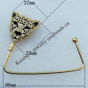 Zinc Alloy Purse Hanger, Lead-free, 37mm, Sold by PC