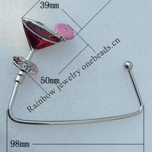 Zinc Alloy Purse Hanger, Lead-free, 39x50mm, Sold by PC