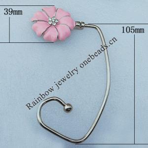 Zinc Alloy Purse Hanger, Lead-free, 39mm, Sold by PC