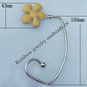 Zinc Alloy Purse Hanger, Lead-free, 43mm, Sold by PC