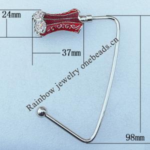 Zinc Alloy Purse Hanger, Lead-free, 37x24mm, Sold by PC