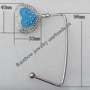 Zinc Alloy Purse Hanger, Lead-free, 40x33mm, Sold by PC