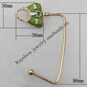 Zinc Alloy Purse Hanger, Lead-free, 38x36mm, Sold by PC