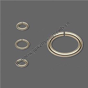 Iron Jumprings Pb-free close but unsoldered, oval shape, 0.6x3x4mm Sold by KG 