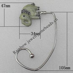 Zinc Alloy Purse Hanger, Lead-free, 47x34mm, Sold by PC