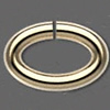 Iron Jumprings Pb-free close but unsoldered, oval shape, 0.9x5x7mm Sold by KG 