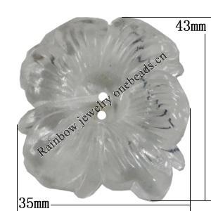 Transparent Acrylic Bead, 43x35mm Hole:1.5mm, Sold by Bag 