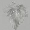Transparent Acrylic Pendant, Leaf 46x37mm Hole:1.5mm Sold by Bag 