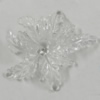 Transparent Acrylic Bead, Flower 50x41mm Hole:3.5mm, Sold by Bag 