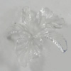 Transparent Acrylic Bead, Flower 38x29mm Hole:2mm, Sold by Bag 
