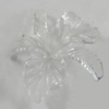 Transparent Acrylic Bead, Flower 38x29mm Hole:2mm, Sold by Bag 