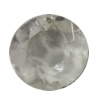 Transparent Acrylic Bead, Faceted Flat Round 17mm Hole:1.5mm, Sold by Bag 