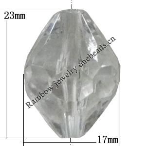 Transparent Acrylic Bead, 23x17mm Hole:2.5mm, Sold by Bag 