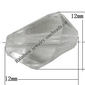 Transparent Acrylic Bead, Nugget 12x12mm Hole:2mm, Sold by Bag 