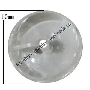 Transparent Acrylic Bead, 10x4mm Hole:1.5mm, Sold by Bag 