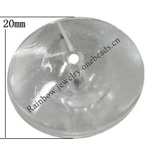 Transparent Acrylic Bead, 20x8mm Hole:2mm, Sold by Bag 