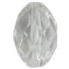 Transparent Acrylic Bead, Faceted Oval 30x21mm Hole:3mm, Sold by Bag 