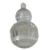 Transparent Acrylic Pendant, Calabash 34x20mm Hole:3mm Sold by Bag 