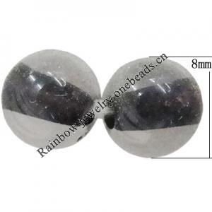 Acrylic Beads, Round 8mm Hole:2mm, Sold by Bag