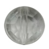 Transparent Acrylic Bead, Faceted Flat Round 8mm Hole:1mm, Sold by Bag 