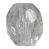 Transparent Acrylic Bead, 8x6mm Hole:1.5mm, Sold by Bag 