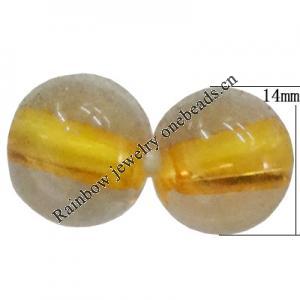 Acrylic Beads, Round 14mm Hole:2mm, Sold by Bag