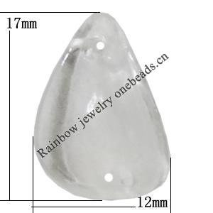 Transparent Acrylic Bead, 17x12mm Hole:2mm, Sold by Bag 