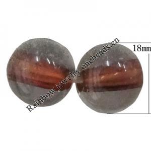 Acrylic Beads, Round 18mm Hole:2mm, Sold by Bag