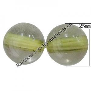 Acrylic Beads, Round 25mm Hole:2mm, Sold by Bag