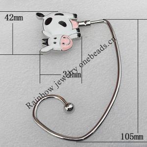 Zinc Alloy Purse Hanger, Lead-free, 42x34mm, Sold by PC