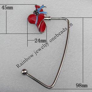 Zinc Alloy Purse Hanger, Lead-free, 45x24mm, Sold by PC