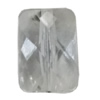 Transparent Acrylic Bead, Faceted Rectangle 14x9mm Hole:1.5mm, Sold by Bag 