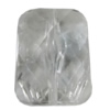 Transparent Acrylic Bead, Faceted Rectangle 25x10mm Hole:2mm, Sold by Bag 