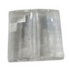 Transparent Acrylic Bead, Faceted Square 18mm Hole:2mm, Sold by Bag 