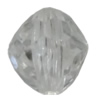 Transparent Acrylic Bead, Faceted Bicone 9x9mm Hole:2.5mm, Sold by Bag 